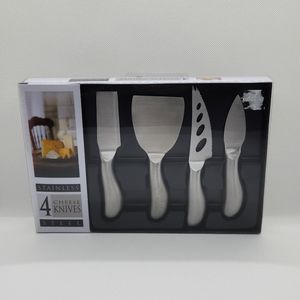 NWT Stainless steel 4 cheese knives set.